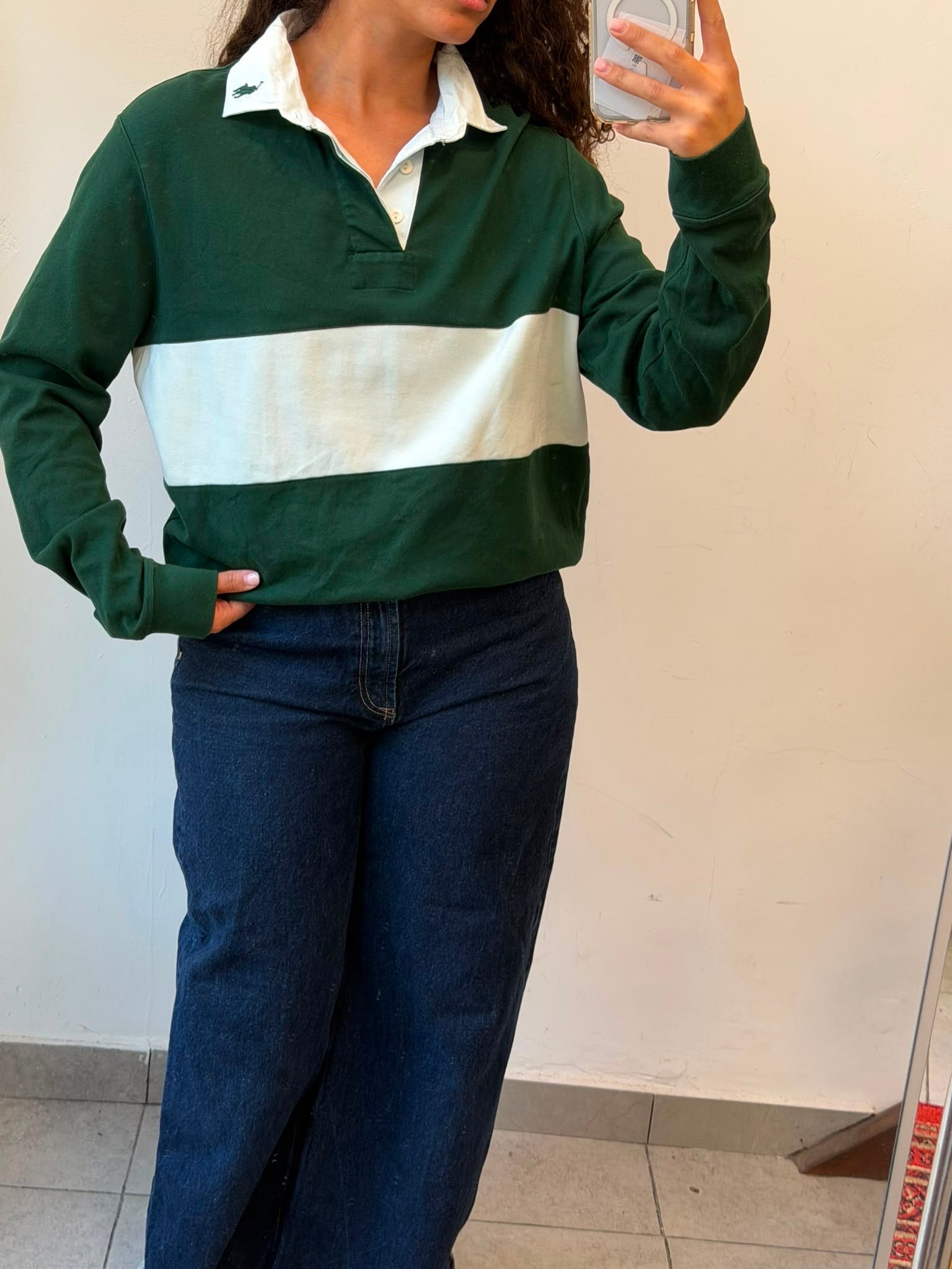 Striped White&Green Polo Ralph Lauren L-XL