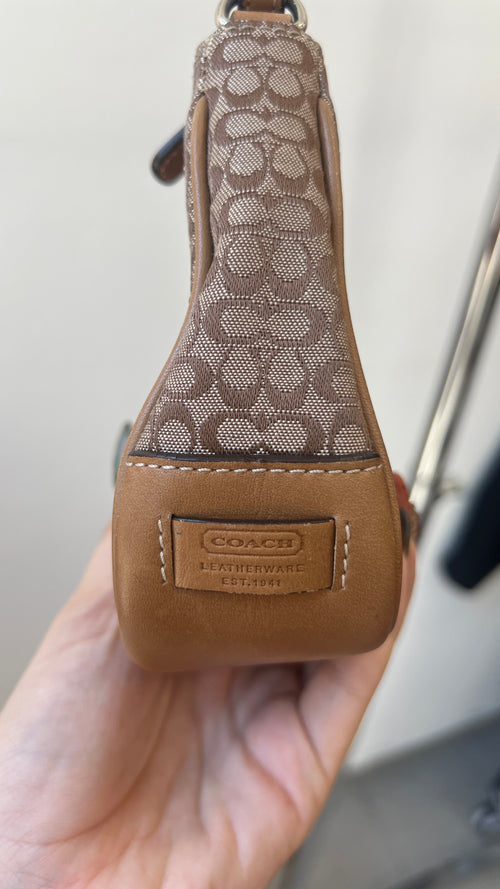 2004 Coach Mini Signature Shoulder Bag in Caramel