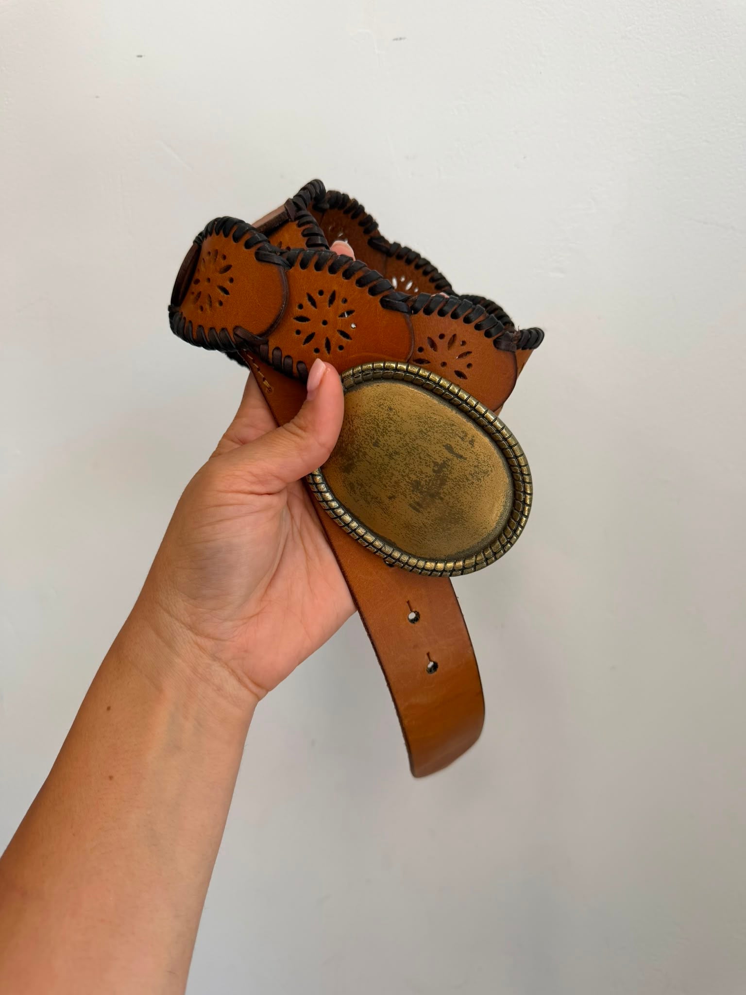 Vintage Y2K Belt With Chunky Buckle