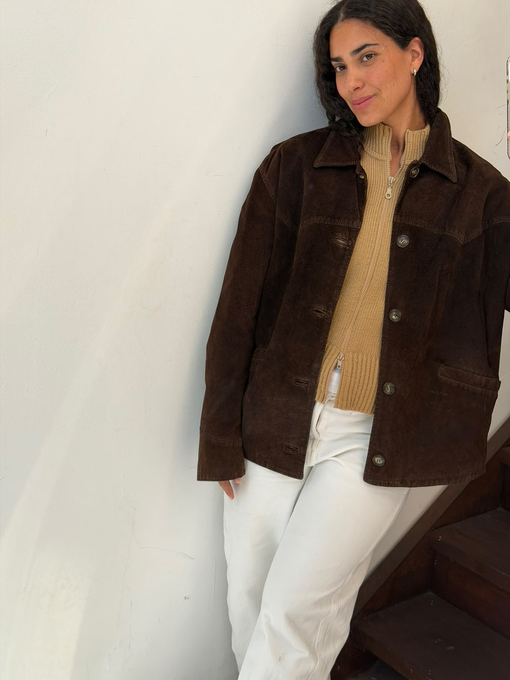 Brown Suede Jacket Size XL