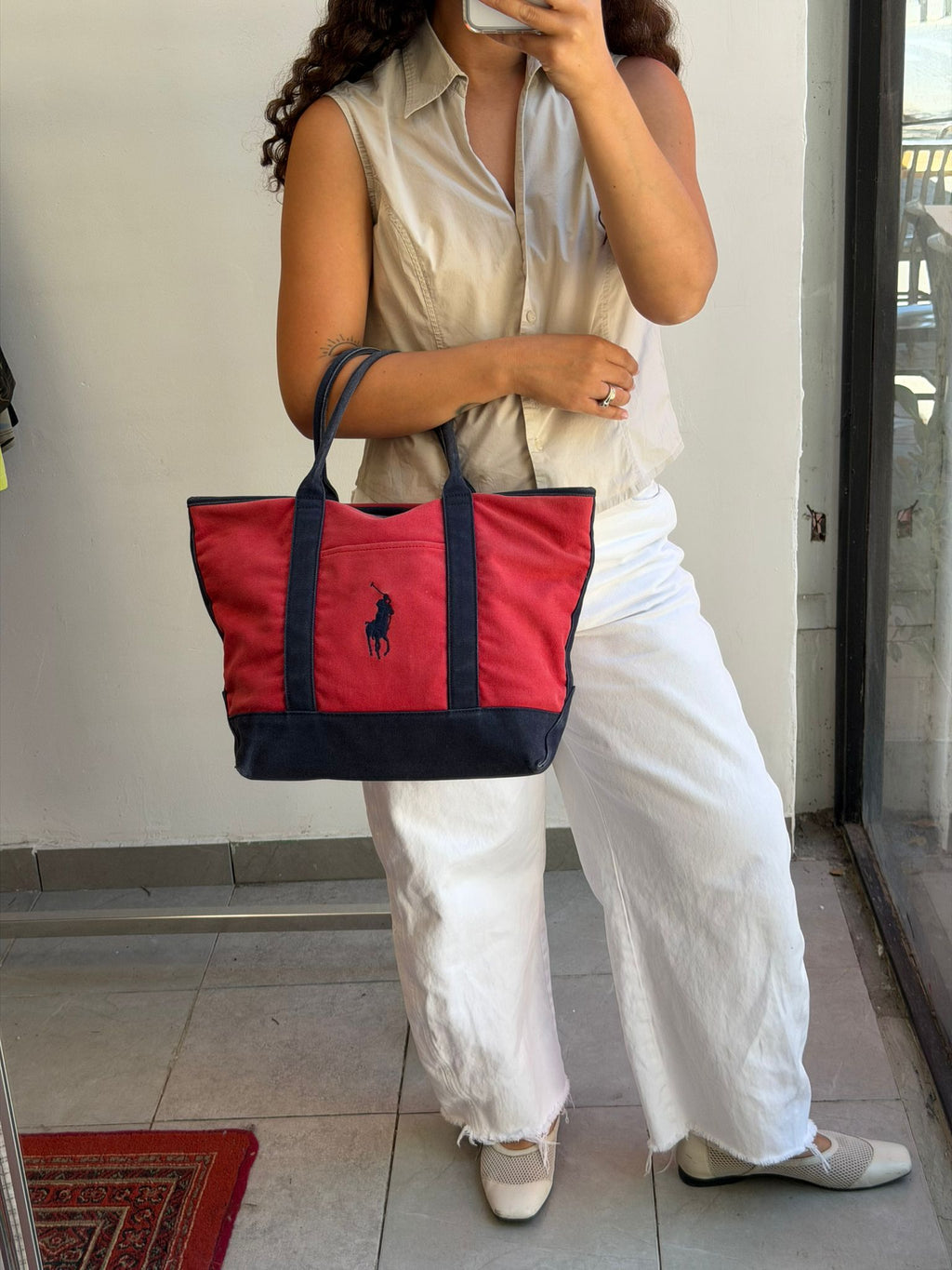 Ralph Lauren Tote in blue and red