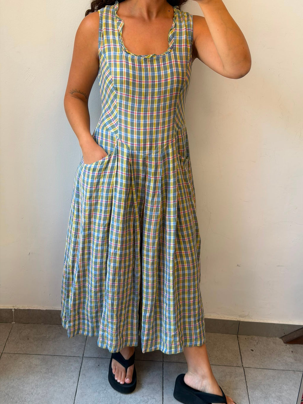 Checkered Colorful Dress 44-46