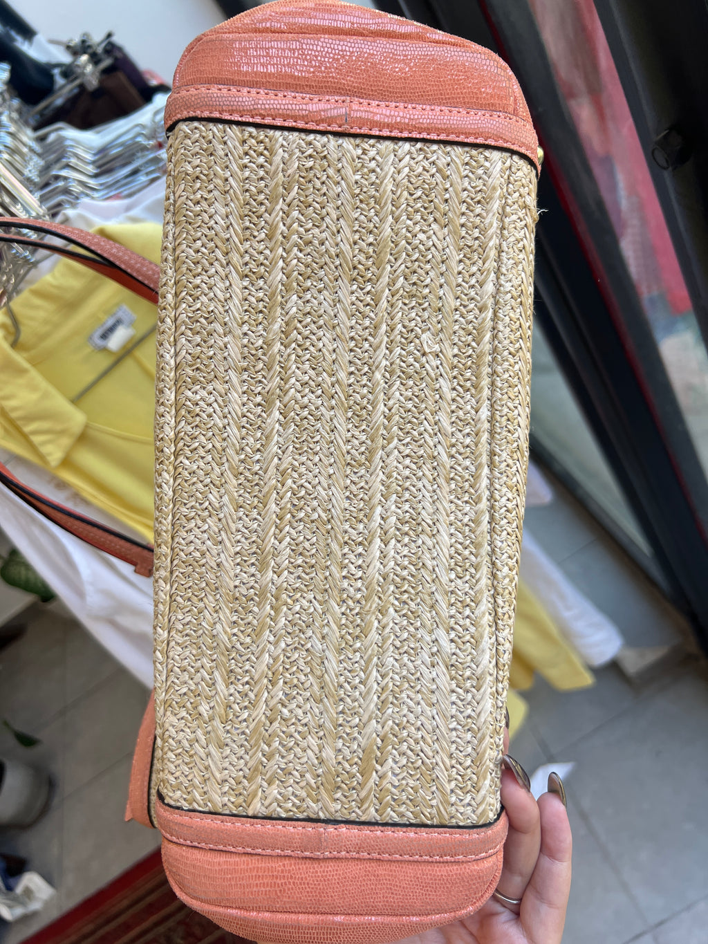 Coach Tote Straw Bag with Orange