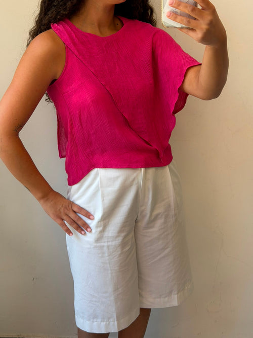 Asymmetrical Pink Tank Top