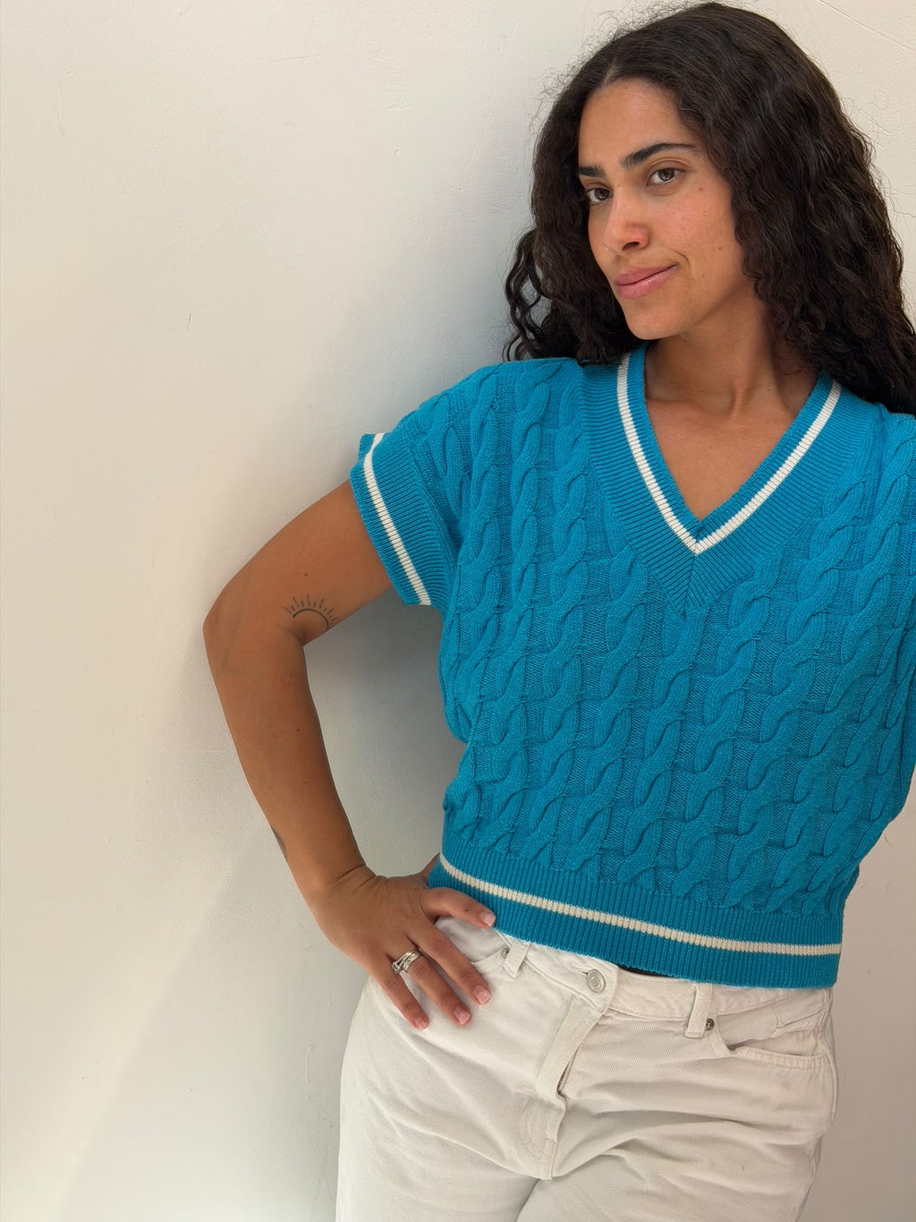 Light Blue Knit Shirt Size M