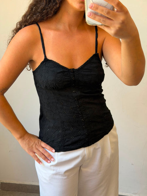 Black bottom up Tank Top M