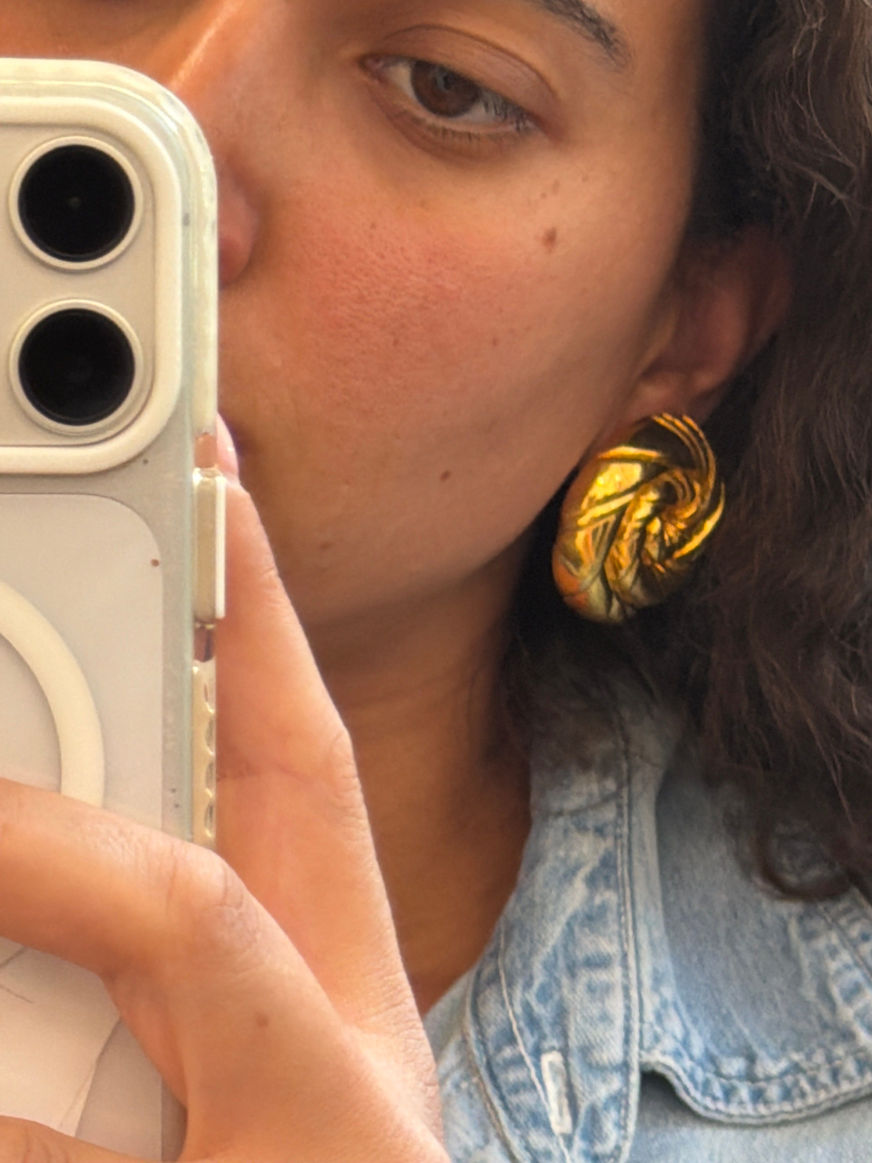 Chunky Gold Colored Earrings