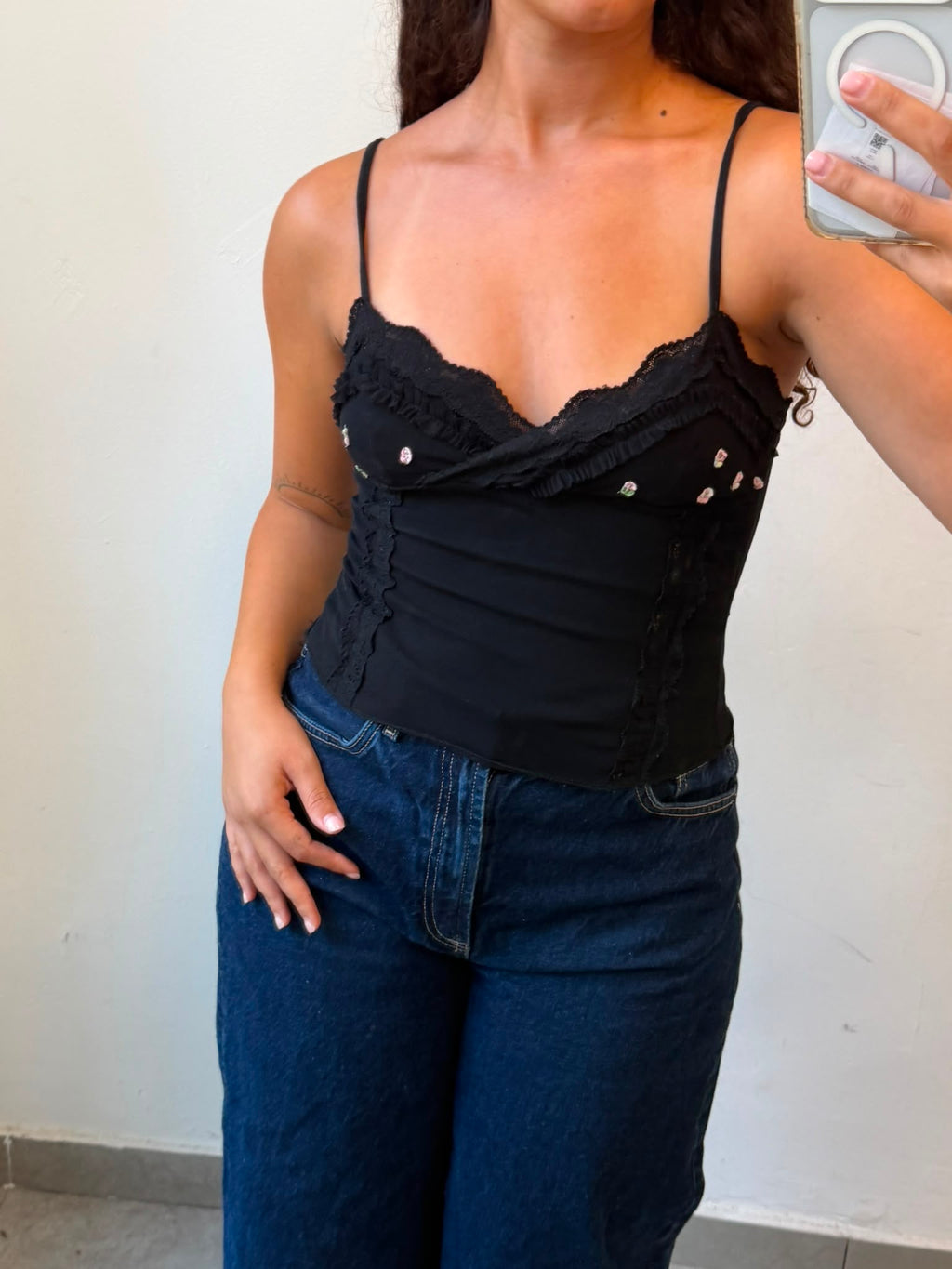 Black Y2K Tank Top S-M