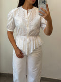 Cotton Botton-up shirt in white M