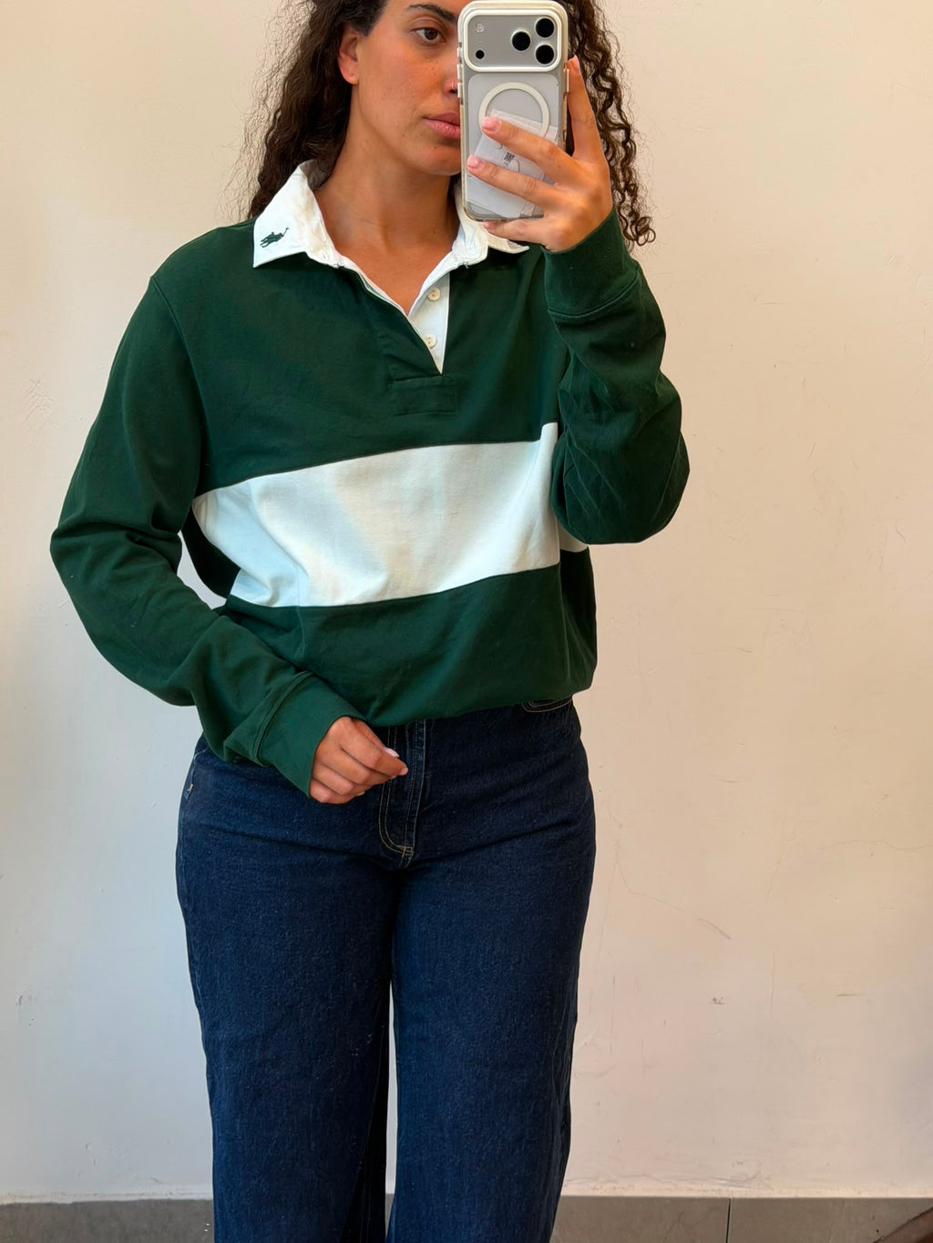 Striped White&Green Polo Ralph Lauren L-XL