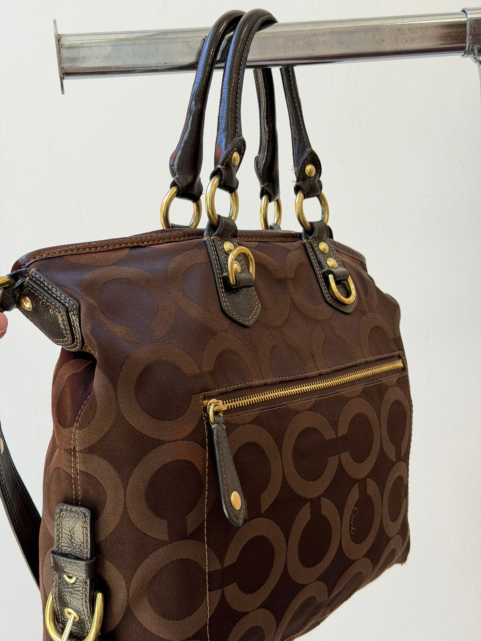 Coach Madison Op Art Julianne in Dark Brown