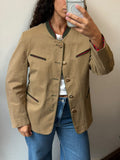 Austrian Trachten Jacket Khaki Beige Blazer Size M