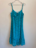 Light Blue Flowery Dress S-M