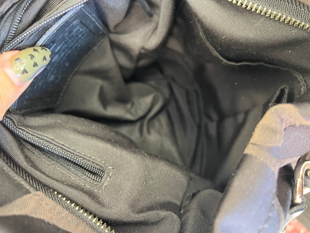 Coach Black Signature Canvas Shoulder/Crossbody Bag