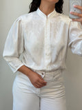Botton-up shirt in white M
