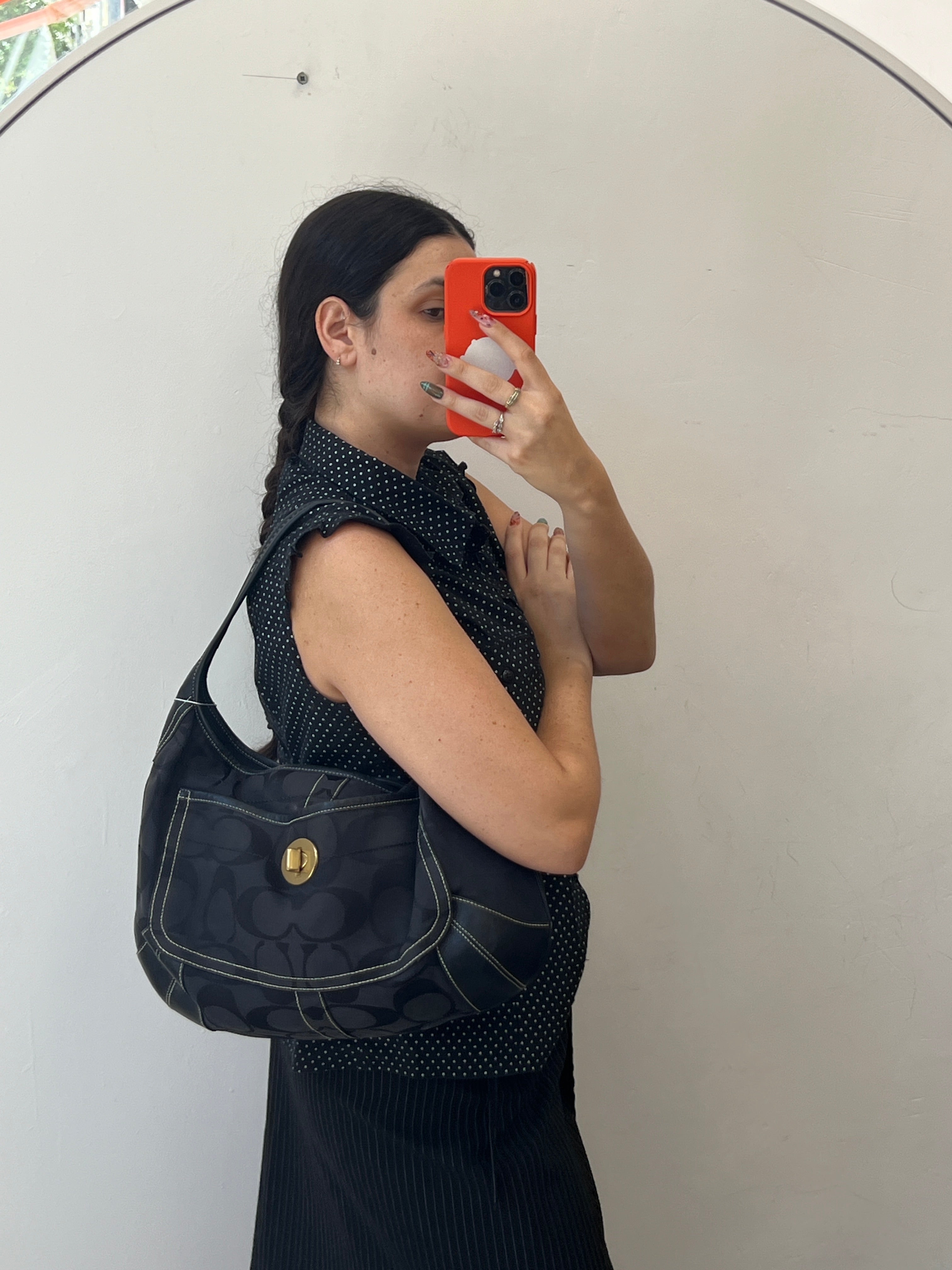 Coach TurnLock Hobo Bag in Black