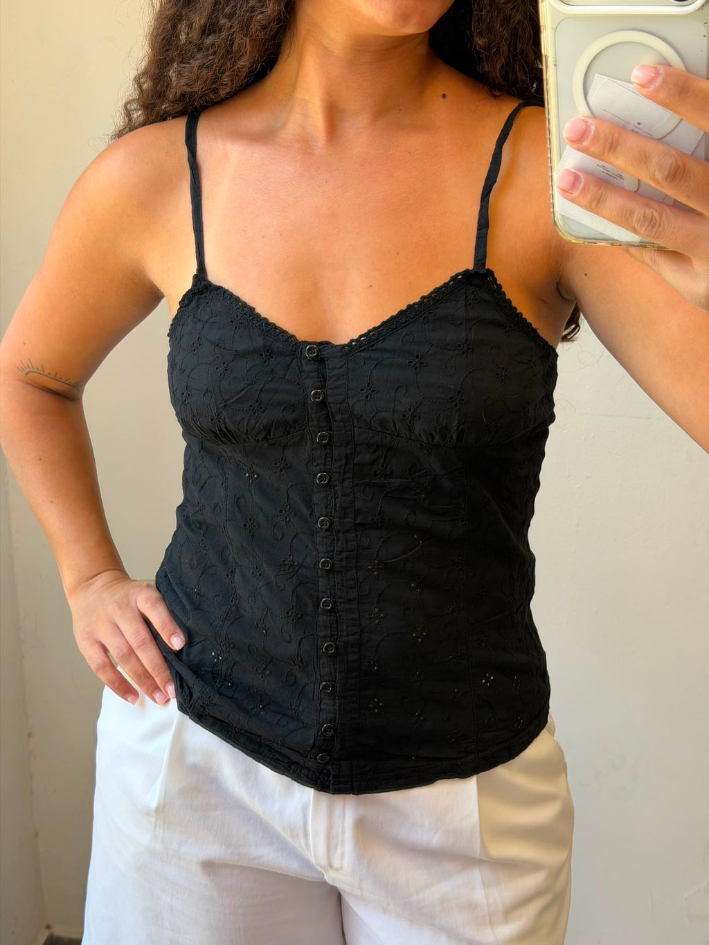 Black bottom up Tank Top M