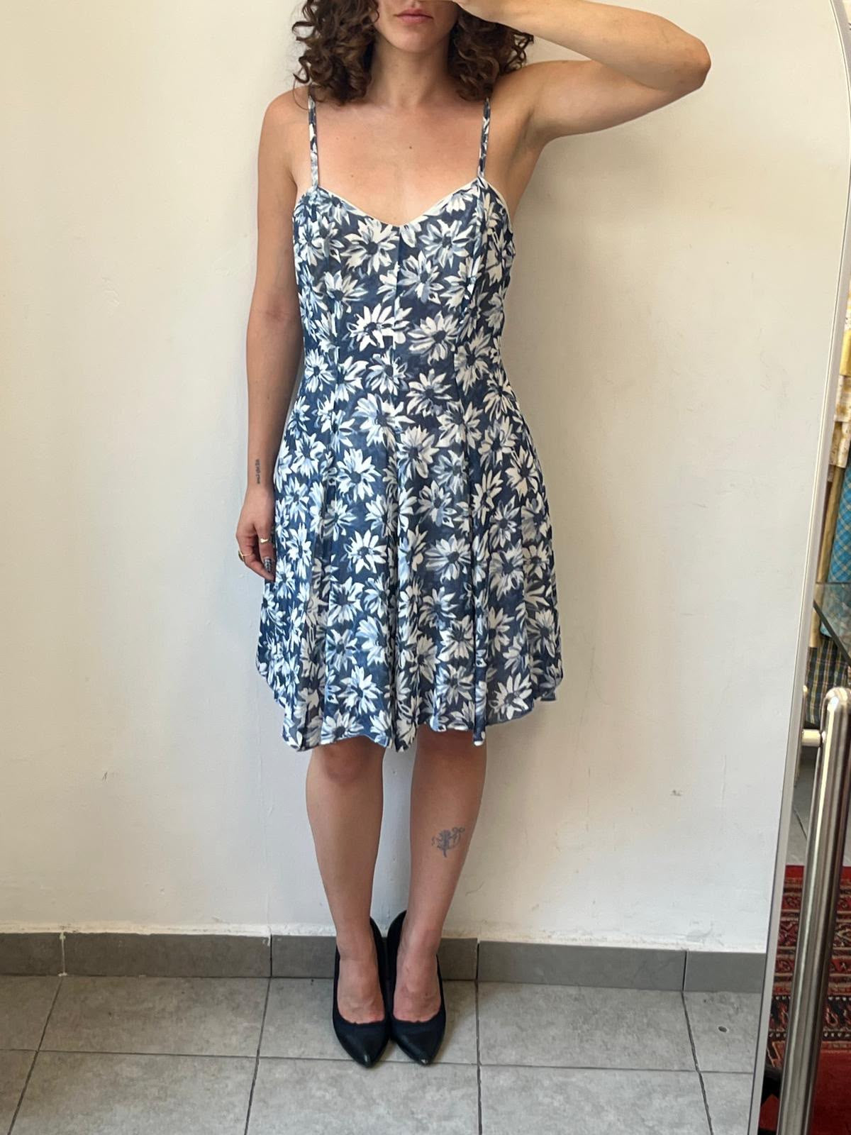 Kookai Blue Flowery Dress S-M
