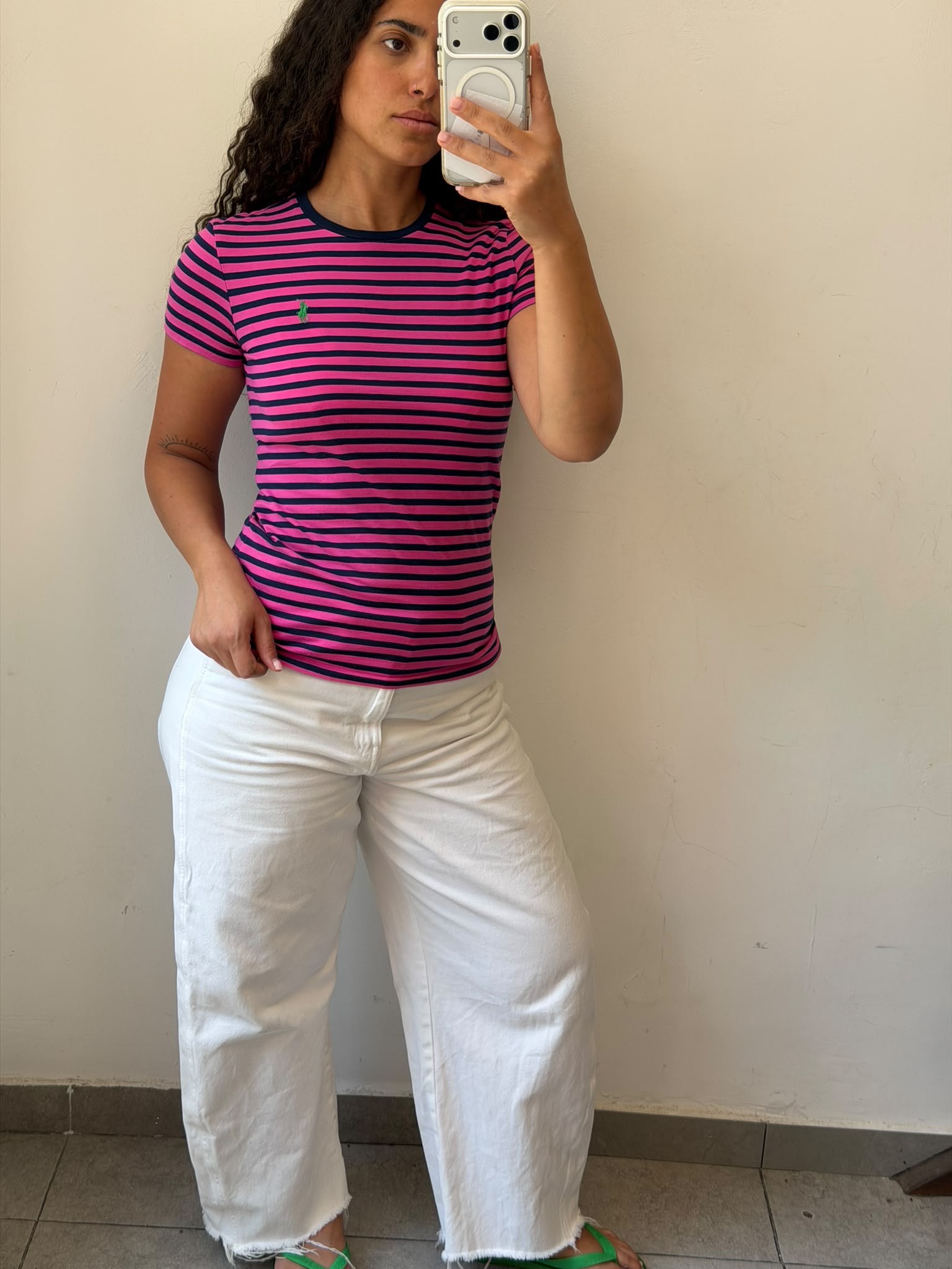 Striped Blue+Pink Ralph Lauren Tee S