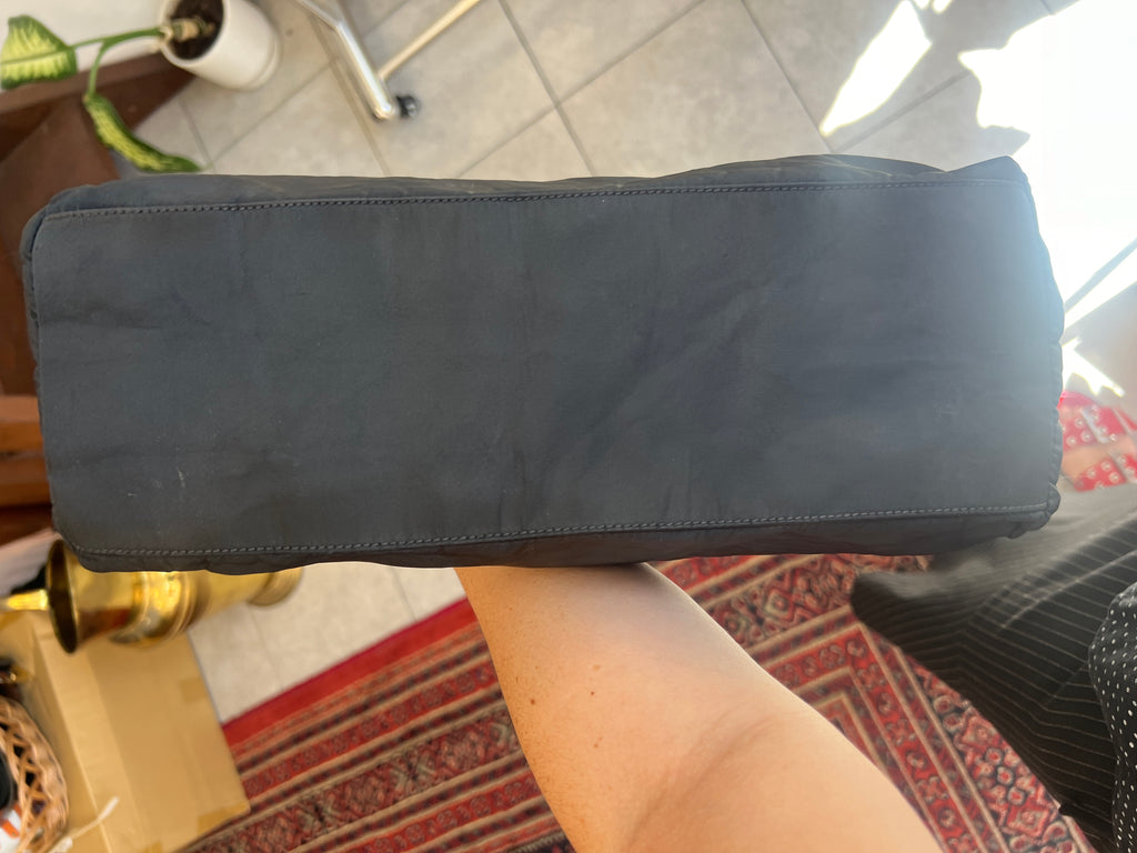 Vintage Prada Black Tessuto Nylon Tote Bag
