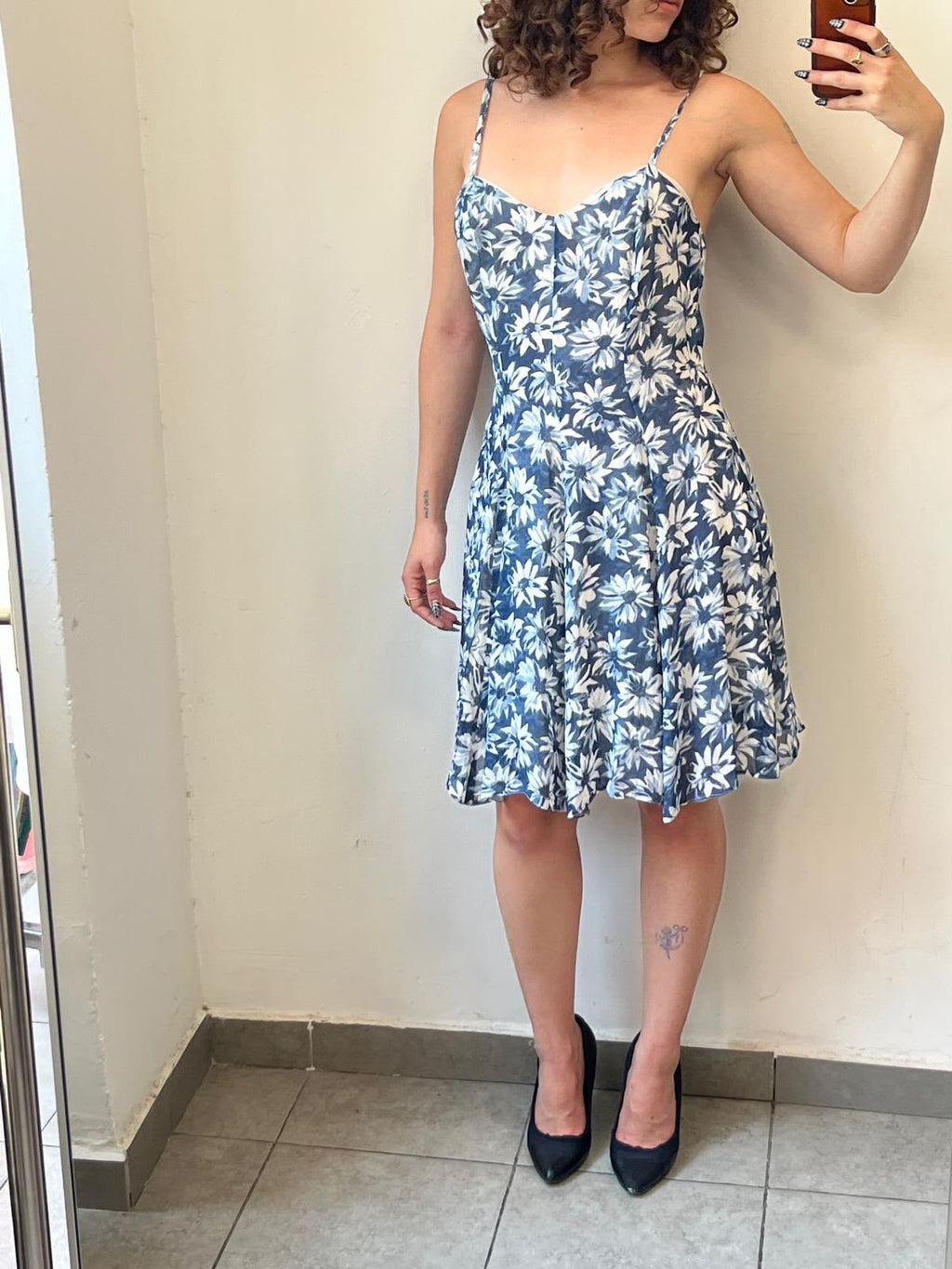 Kookai Blue Flowery Dress S-M