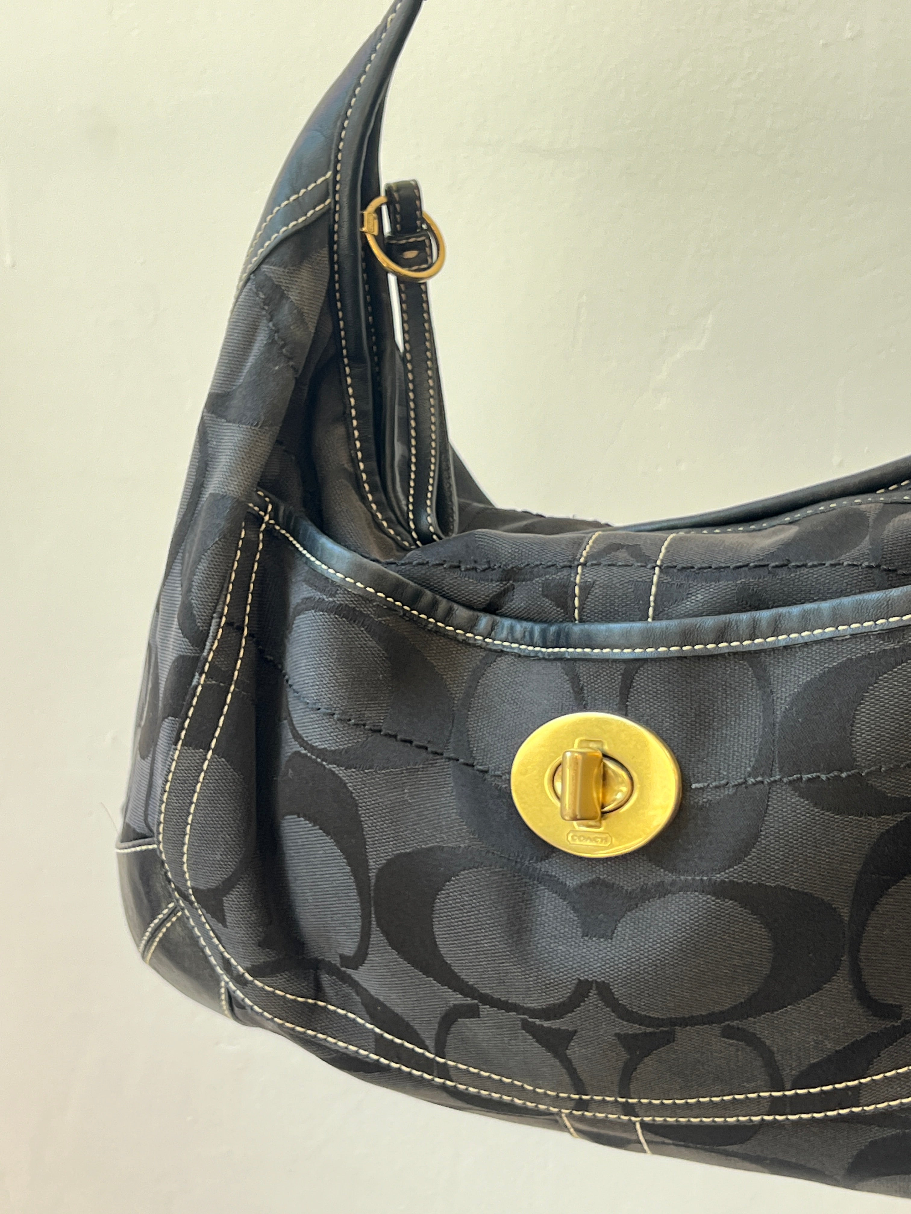 Coach TurnLock Hobo Bag in Black