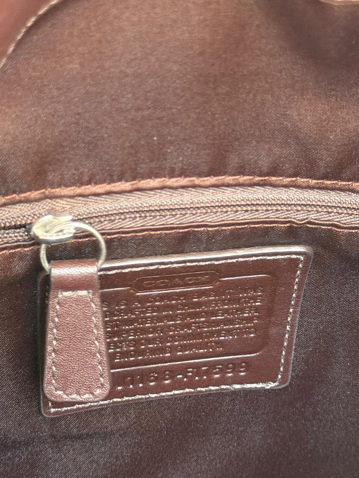 COACH Signature Taylor Pleated Tote Bag Beige & Silver Hardware