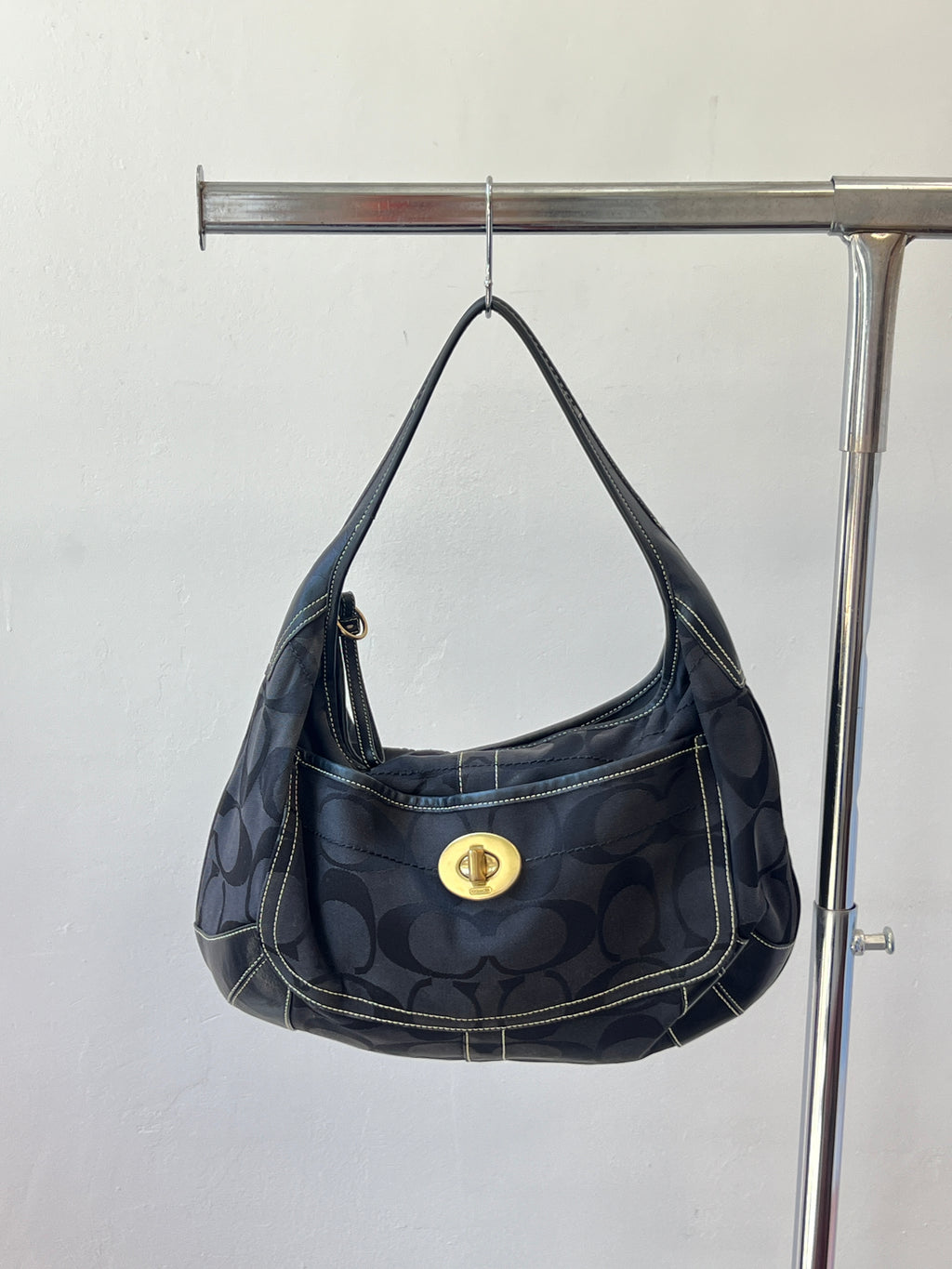 Coach TurnLock Hobo Bag in Black
