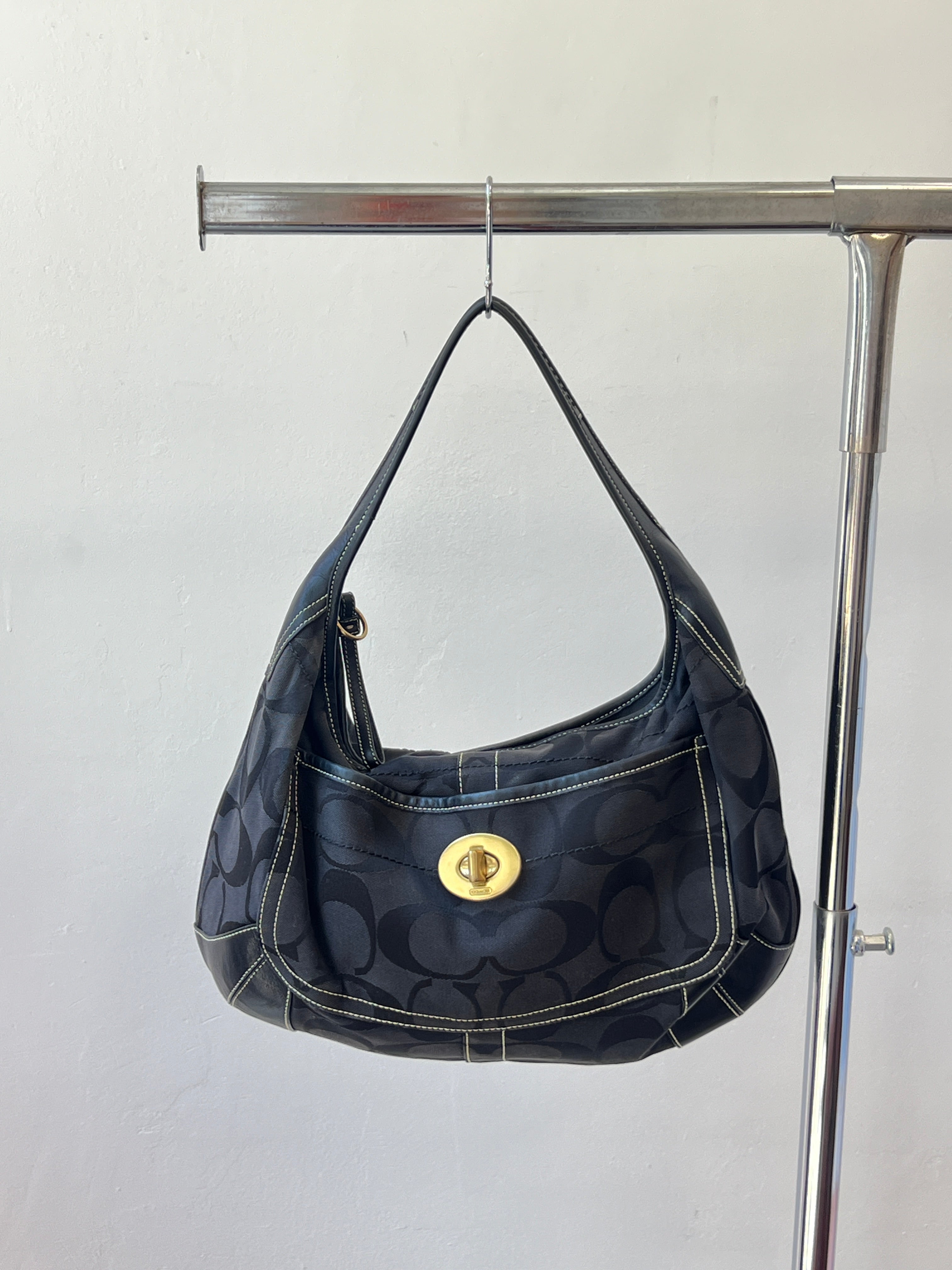 Coach TurnLock Hobo Bag in Black