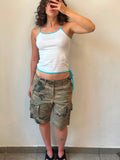 White Y2K Tank Top With Blur Lining S