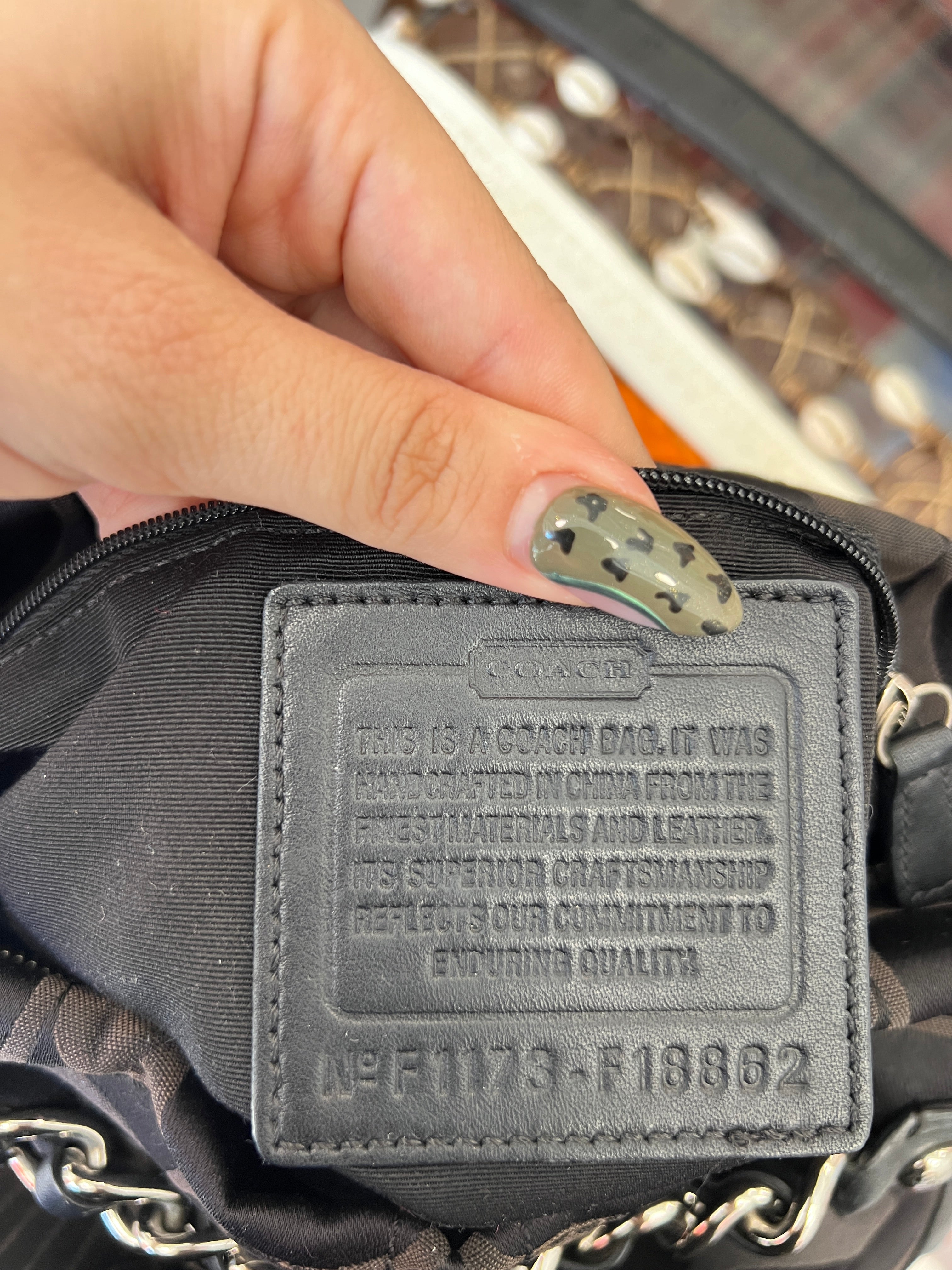 Coach Black Signature Canvas Shoulder/Crossbody Bag