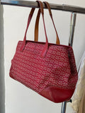 Coach Mini Signature C Tote Bag in Cherry-Red