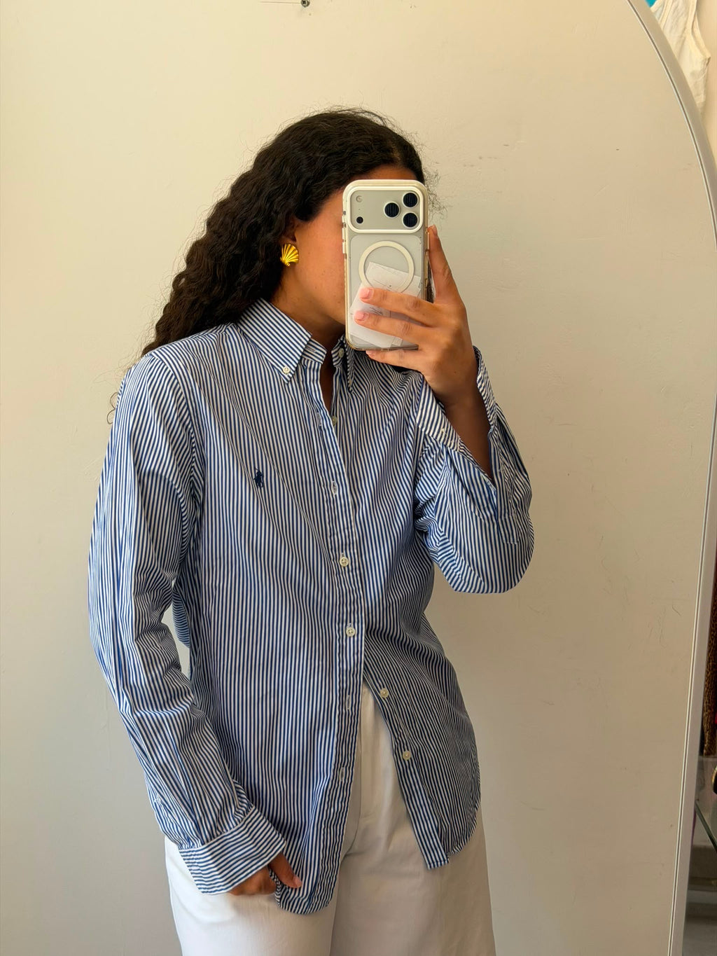 Ralph Lauren Stripped Botton-up long sleeve shirt M