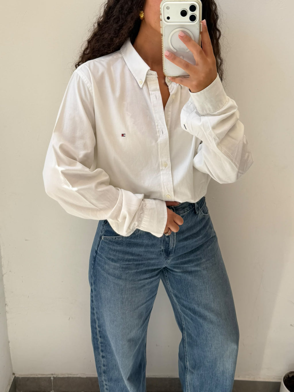 Tommy Hilfiger white button up shirt size XL
