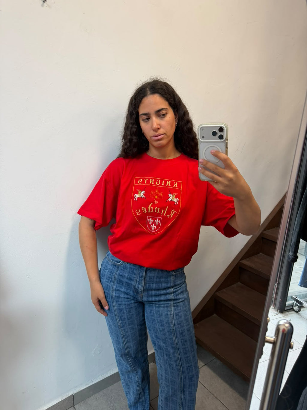 Red Knights of Rhodes Graphic Crewneck T-Shirt Size XL