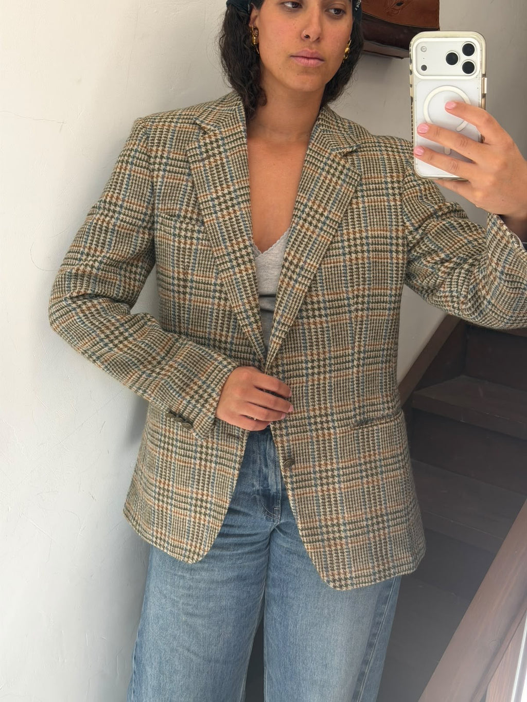 Plaid Blazer Size M