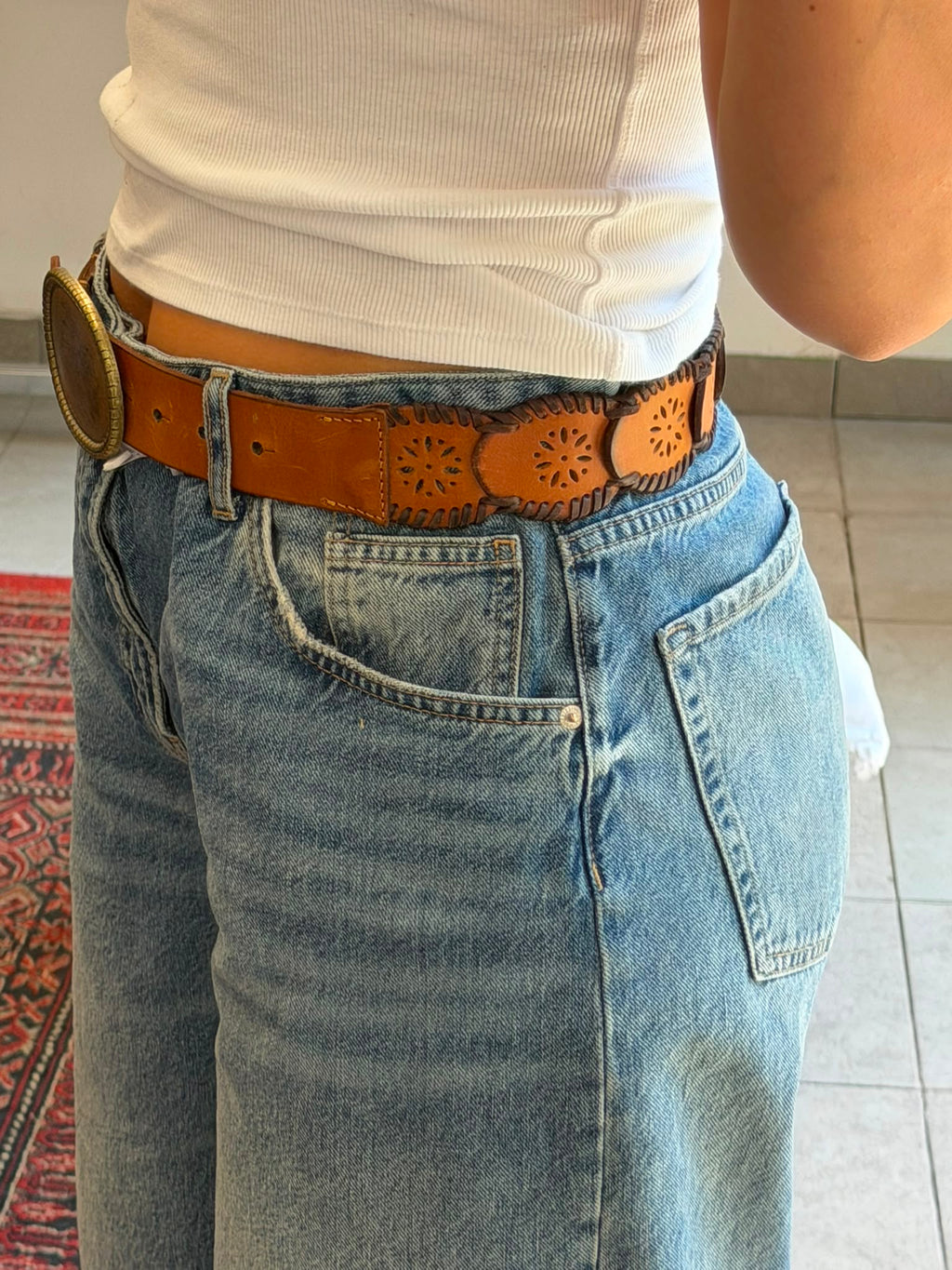 Vintage Y2K Belt With Chunky Buckle