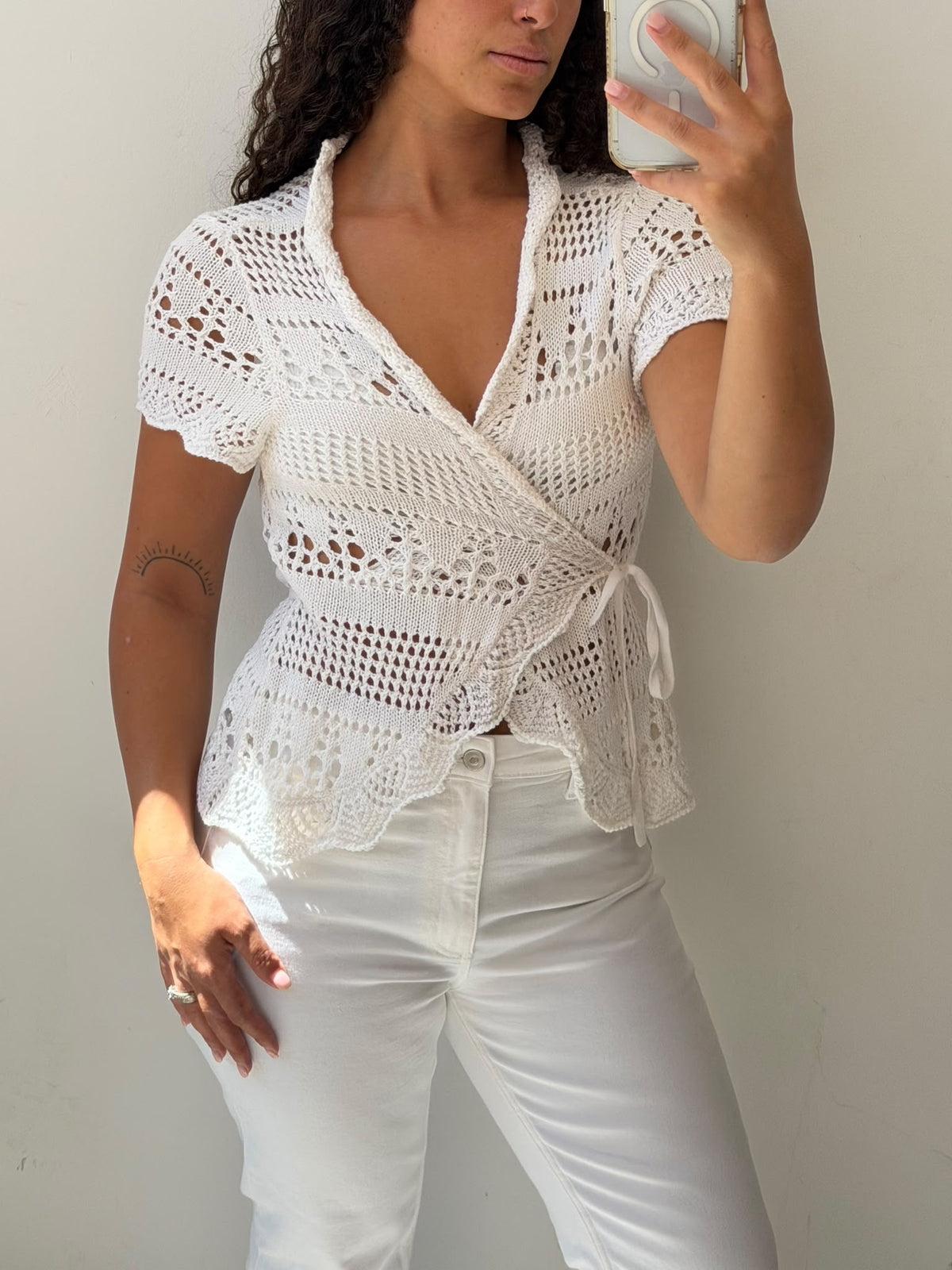 Knitted warp top size M
