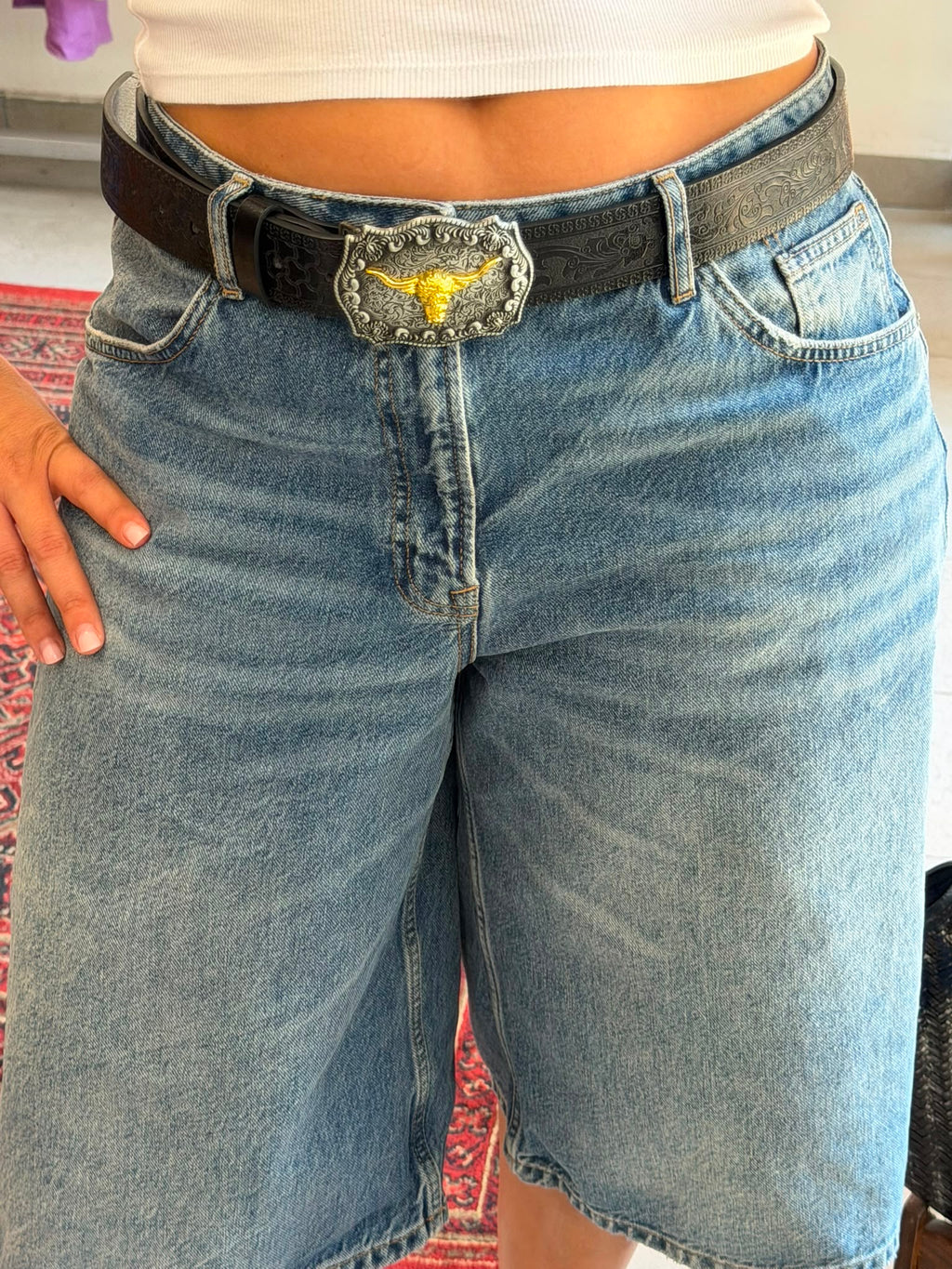 Vintage Y2K Belt With Chunky Buckle