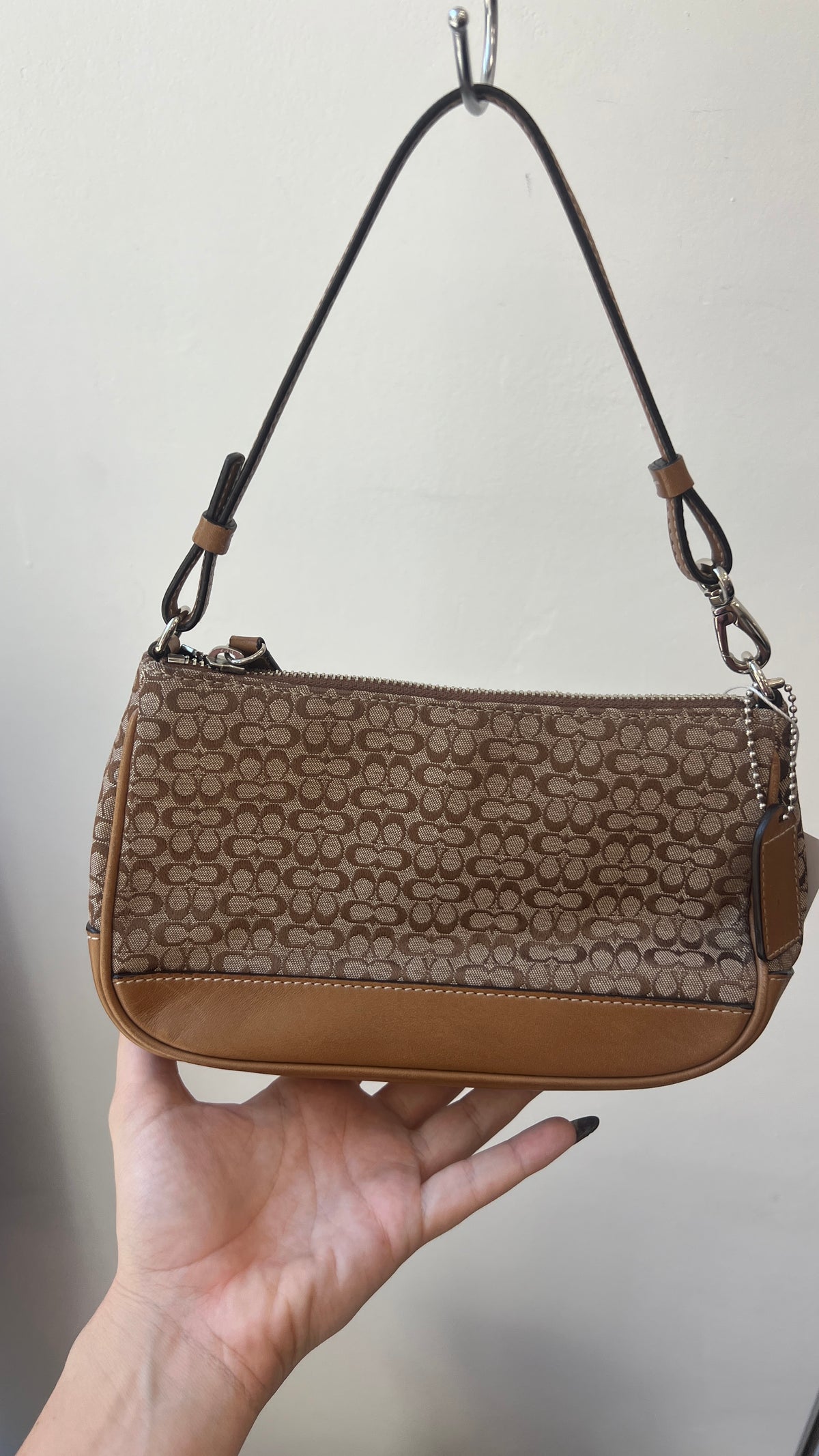 2004 Coach Mini Signature Shoulder Bag in Caramel