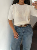 Short Sleeve Knit Sweater Size M