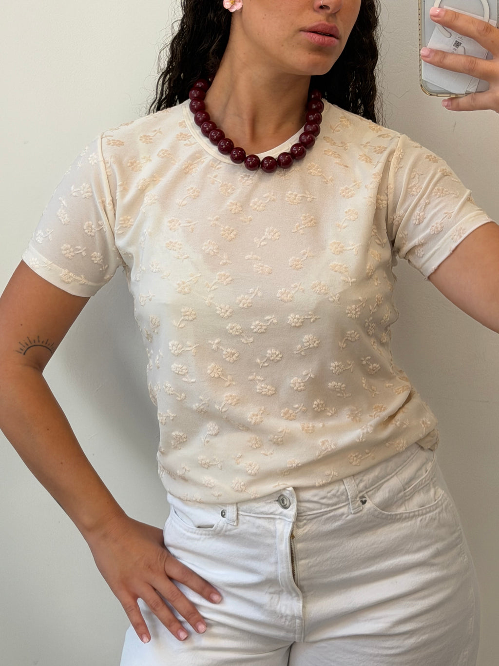 Romentic T-Shirt in Cream M