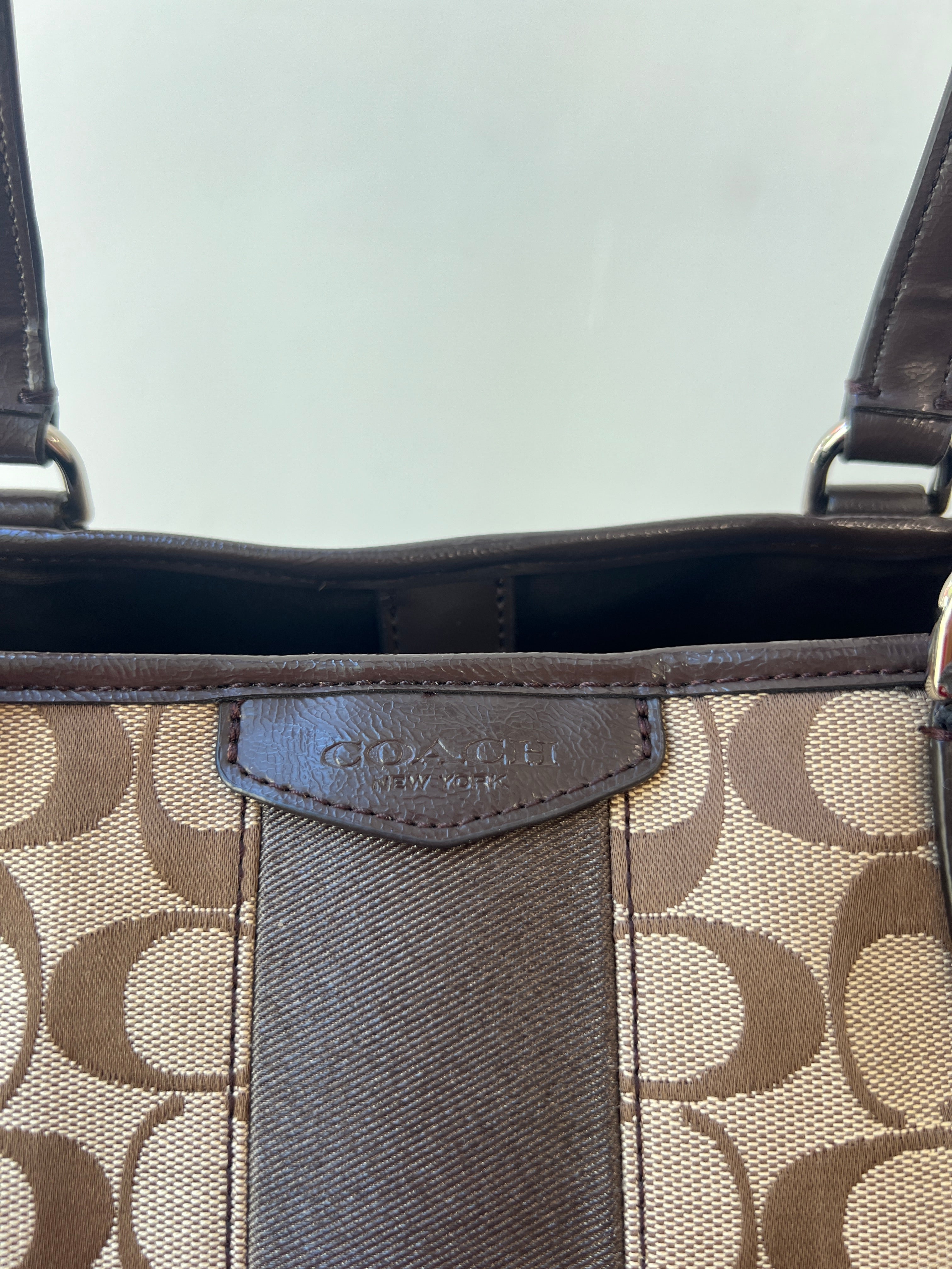 Coach Signature Stripe Drawstring