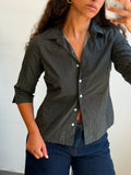 Dotted Botton-up long shirt M