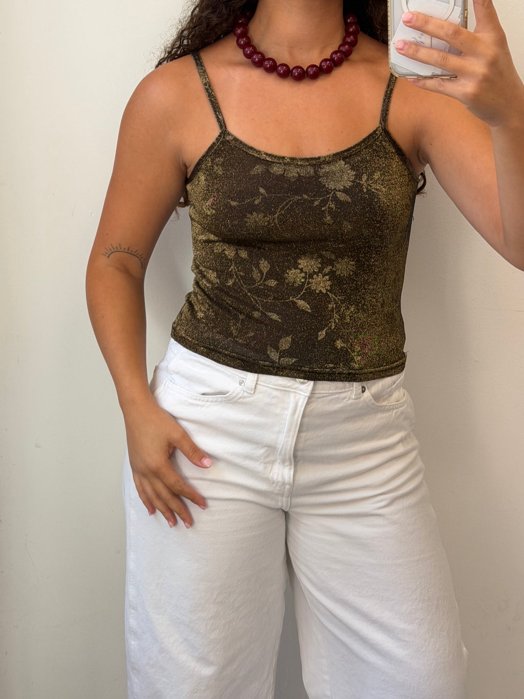 Gold-Green Tank Top M