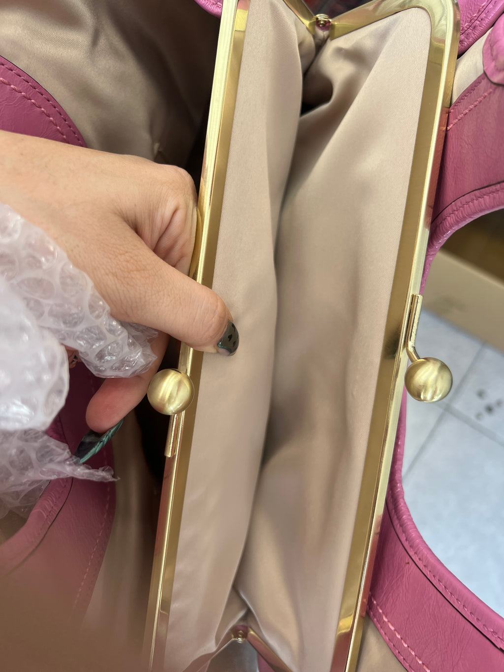 Coach Pink Ergo Hobo Leather Bag