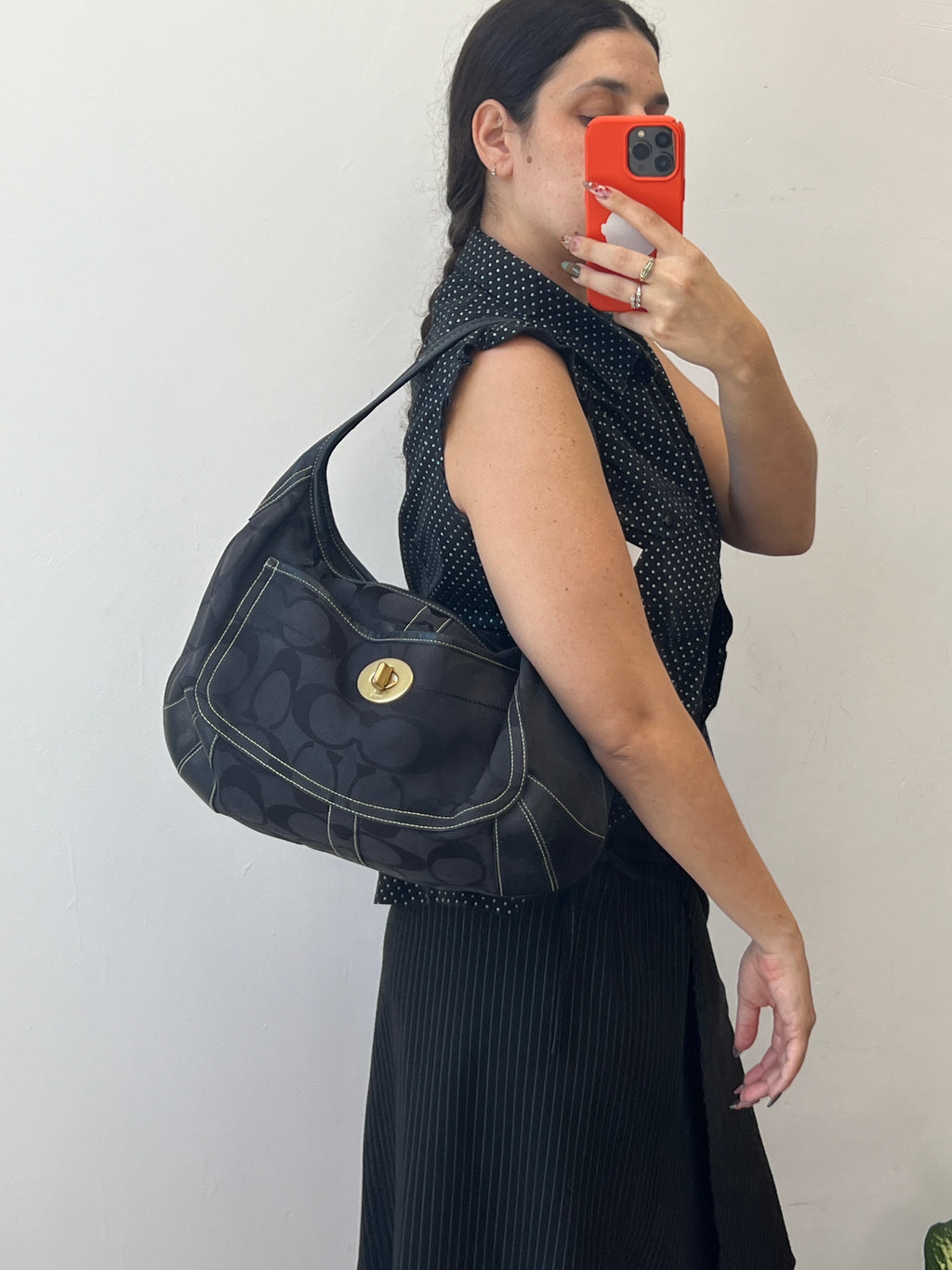 Coach TurnLock Hobo Bag in Black