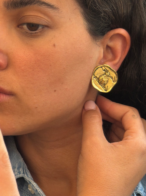 Chunky Gold Colored Earrings