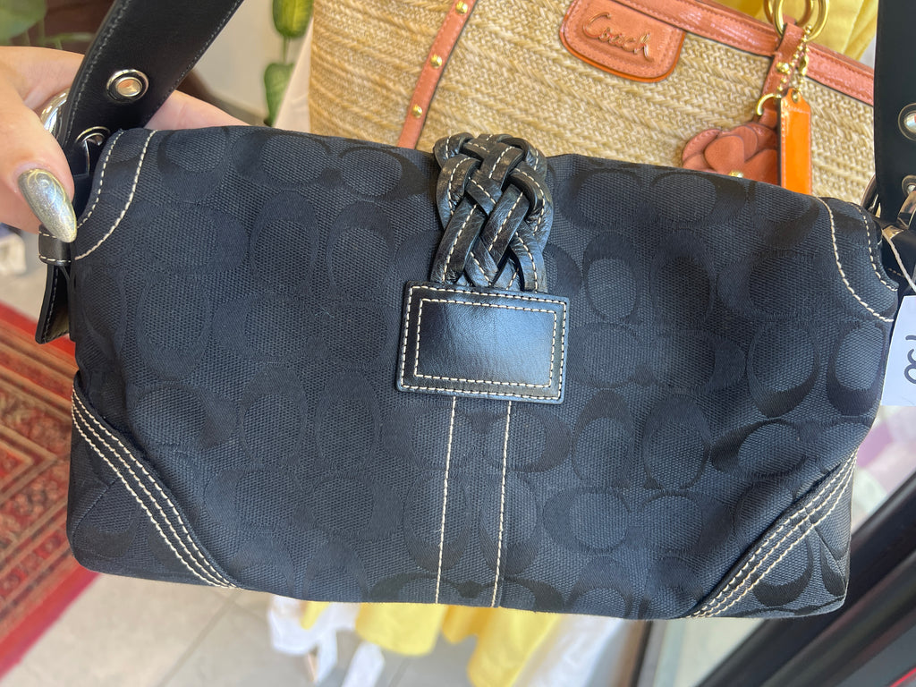 Coach Soho Signature Flap in Black