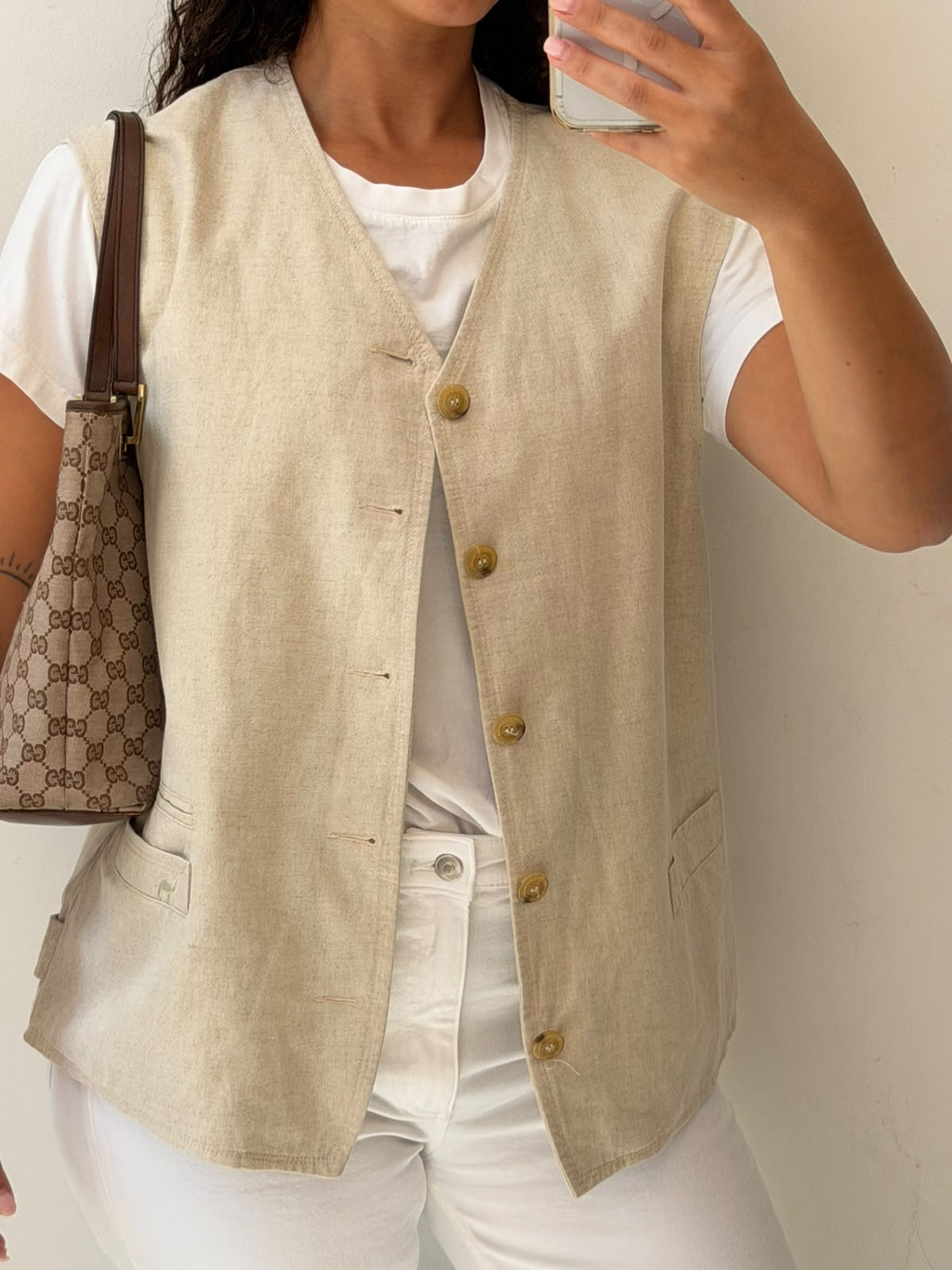 Camel collection beige vest size XL